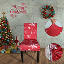 Christmas Spandex Chair Cover Stretch Washable Chair Slipcover Christmas Party Seat Cover