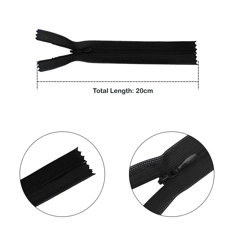 YKK Invisible Nylon Zip Zipper Concealed Closed End Sewing Zipper For Pillow Case, Clothes