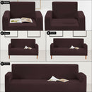 Plain Sofa Cover Elastic Stretch Couch Fit Settee Slipcover, Premium Non Slip Spandex
