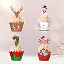 Christmas Cupcake Wrappers & Toppers Set - 48pcs