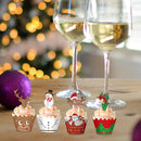 Christmas Cupcake Wrappers & Toppers Set - 48pcs