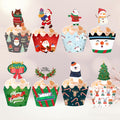 Christmas Cupcake Wrappers & Toppers Set - 48pcs