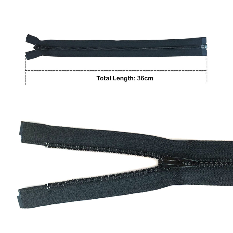 YKK Open End Nylon Black Zipper Medium Weight For Jackets, Cardigans Bag