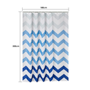 Shower Curtain With Hooks, Waterproof Polyester Fabric, Washable Bath Curtain UK
