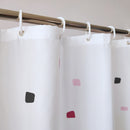 Polyester Shower Curtain, Waterproof Bath Curtain with Hooks