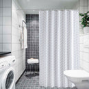 Shower Curtain With Hooks, Waterproof Polyester Fabric, Washable Bath Curtain UK