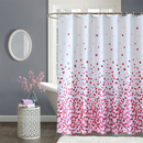 Shower Curtain With Hooks, Waterproof Polyester Fabric, Washable Bath Curtain UK