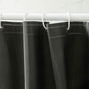 Shower Curtain With 12 Curtain Hook Mould & Mildew Water Resistant Plain Bathroom Curtain