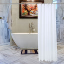 Shower Curtain With 12 Curtain Hook Mould & Mildew Water Resistant Plain Bathroom Curtain
