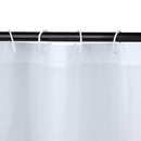 Shower Curtain With 12 Curtain Hook Mould & Mildew Water Resistant Plain Bathroom Curtain