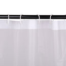Shower Curtain With 12 Curtain Hook Mould & Mildew Water Resistant Plain Bathroom Curtain