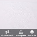 Shower Curtain With 12 Curtain Hook Mould & Mildew Water Resistant Plain Bathroom Curtain