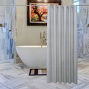 Shower Curtain With 12 Curtain Hook Mould & Mildew Water Resistant Plain Bathroom Curtain