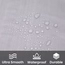 Shower Curtain With 12 Curtain Hook Mould & Mildew Water Resistant Plain Bathroom Curtain