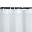 Shower Curtain With 12 Curtain Hook Mould & Mildew Water Resistant Plain Bathroom Curtain