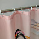 Polyester Shower Curtain, Waterproof Bath Curtain with Hooks