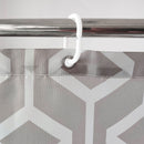 Polyester Shower Curtain, Waterproof Bath Curtain with Hooks