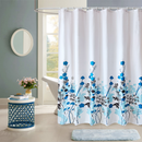 Shower Curtain With Hooks, Waterproof Polyester Fabric, Washable Bath Curtain UK