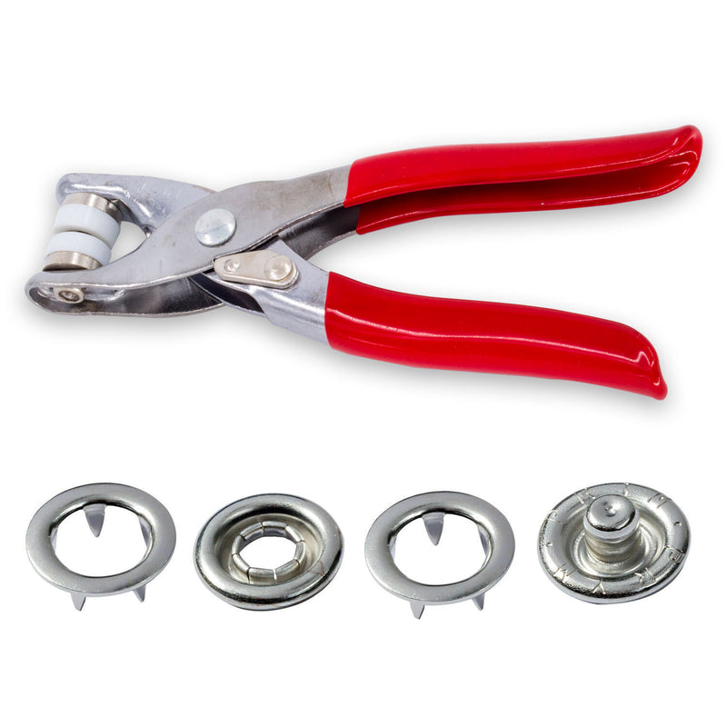 9.5mm PRYM Snap Poppers Ring Press Press Studs With Fixing Plier For DIY Craft Project, Custom Clothing