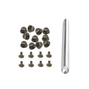 6mm Gunmetal Flat Head Mushroom Studs Pin Back Rivets with Hand Tool For Clothing, Leathercrafts