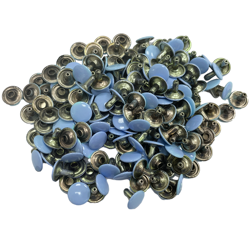 10mm Double Cap Tubular Rivets, 100 Set Leather Rivets for Clothing Repair, DIY Leathercrafts