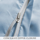 Ultra Soft Duvet Cover with Zipper Closure & 2 Matching Pillow Covers - Single/Double/King