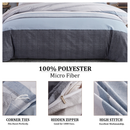 Printed Duvet Cover with Zipper Closure & Matching Pillow Covers - Single/Double/King