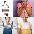 Dungaree Buckle With Jeans Buttons, Adjustable Slider Clips Fasteners For Suspender, Braces