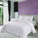 Satin Stripe Cotton Duvet Cover Set - Single/Double/King/Super King