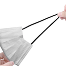 Black 2.5mm Wide Soft Elastic Band Round Thin Earloop Cord For Sewing, Face Mask DIY Crafts