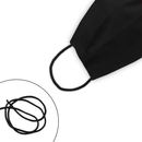 Black 2.5mm Wide Soft Elastic Band Round Thin Earloop Cord For Sewing, Face Mask DIY Crafts