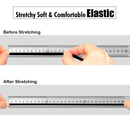 Flat 3/4/5mm Elastic Cord UK - White & Black Soft Elastic - Face Mask, Sewing Craft Stretch Cord