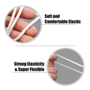 Flat 3/4/5mm Elastic Cord UK - White & Black Soft Elastic - Face Mask, Sewing Craft Stretch Cord
