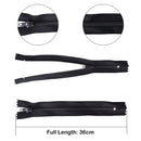 YKK Nylon Closed End Black Ziper Heavy Duty Metal Teeth For Dress & Skirt Zip