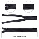 YKK Nylon Closed End Black Ziper Heavy Duty Metal Teeth For Dress & Skirt Zip