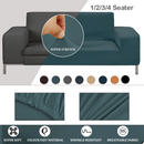 Plain Sofa Cover Elastic Stretch Couch Fit Settee Slipcover, Premium Non Slip Spandex