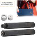 Flat 12.5mm/15mm Cap Press Studs Fixing Hand Tool Set 4 Part For DIY Leathercraft Clothing