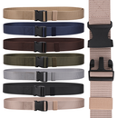 Nylon Webbing Military-Style Belt, 1.5â€ Canvas Belt with Quick-Release Plastic Buckle, Tactical Belt