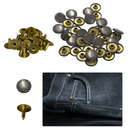 Denim Rivets 9mm Brass Hat Jeans Decorative Rivets For Fashion Accessories Clothing