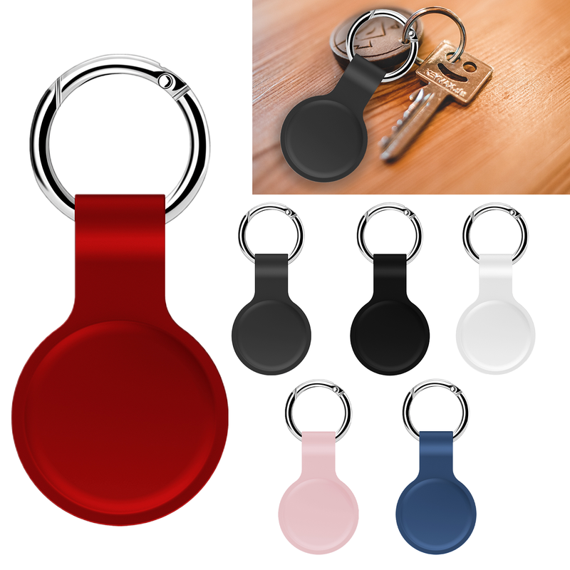 Silicone Protective Case For AirTag Location Tracker, AirTag Soft Silicone Holder With Key Ring For Keys, Backpack