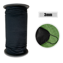 Flat 3/4/5mm Elastic Cord UK - White & Black Soft Elastic - Face Mask, Sewing Craft Stretch Cord
