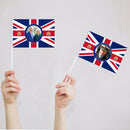 Hand Waving Flag Union Jack Small Flag on Stick for King Charles III Coronation