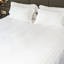 Satin Stripe Cotton Fitted Sheet - Single/Double/King/Super King