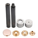 Flat 12.5mm/15mm Cap Press Studs Fixing Hand Tool Set 4 Part For DIY Leathercraft Clothing