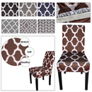 Floral Style Short Spandex Printed Dining Chair Covers Slipcover Wedding Chair Decor