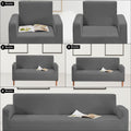 Plain Sofa Cover Elastic Stretch Couch Fit Settee Slipcover, Premium Non Slip Spandex