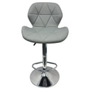 Modern Bar Stools, Leatherette Exterior Adjustable Swivel Chair with PU Leather, Backrest & Footrest for Breakfast Bar Table, Kitchen