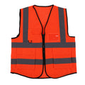 Hi Vis Vests, High Visibility Safety Zip-Up Vests, Safety & Emergency Jacket Reflective Strips
