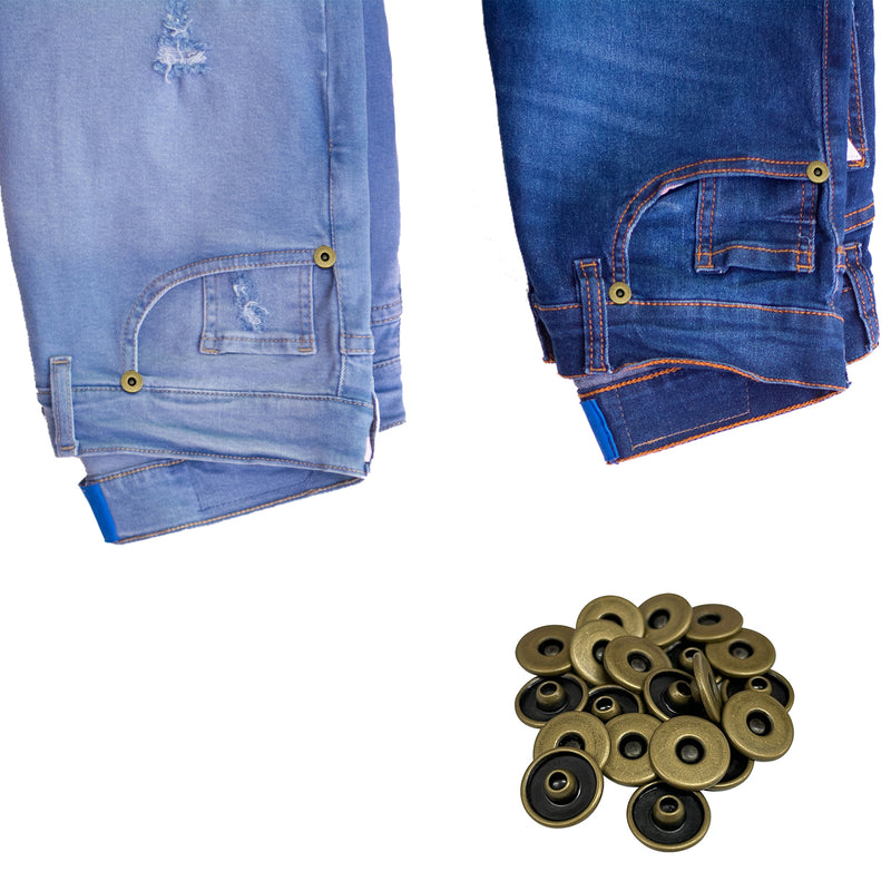 Denim Rivets Jeans Decorative 11.5mm Brass Hat Rivets For Leathercraft Decoration