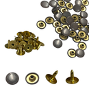 Denim Rivets 9mm Brass Hat Jeans Decorative Rivets For Fashion Accessories Clothing
